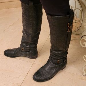 Dior Cannage knee boots 38